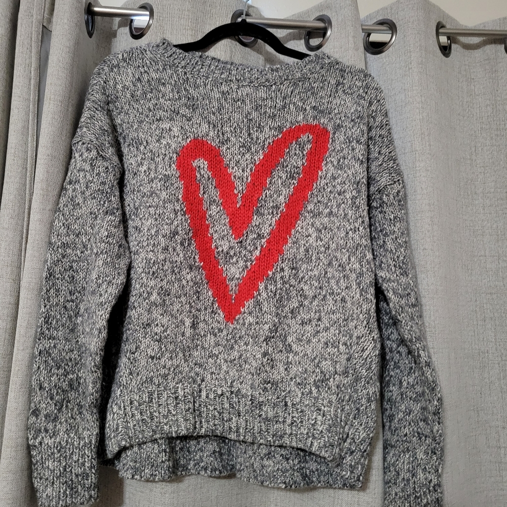 Loft Heart Sweater Size Medium